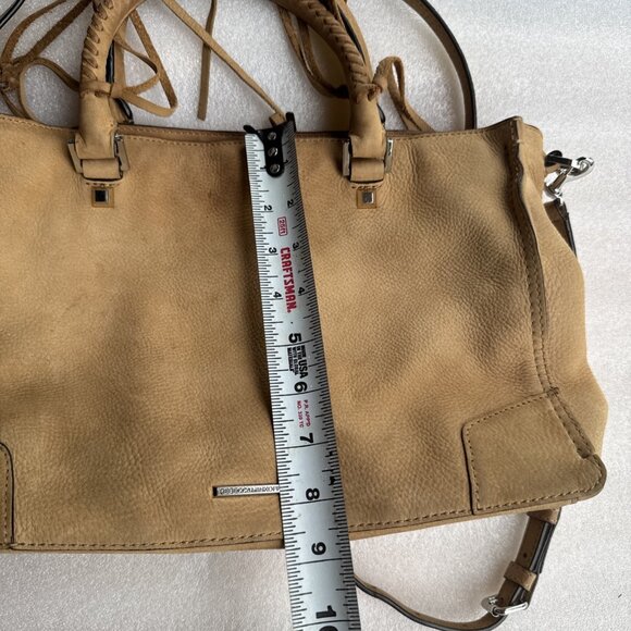 Rebecca Minkoff Tan Leather Whipstitch Satchel Shoulder Bag - Picture 11 of 14